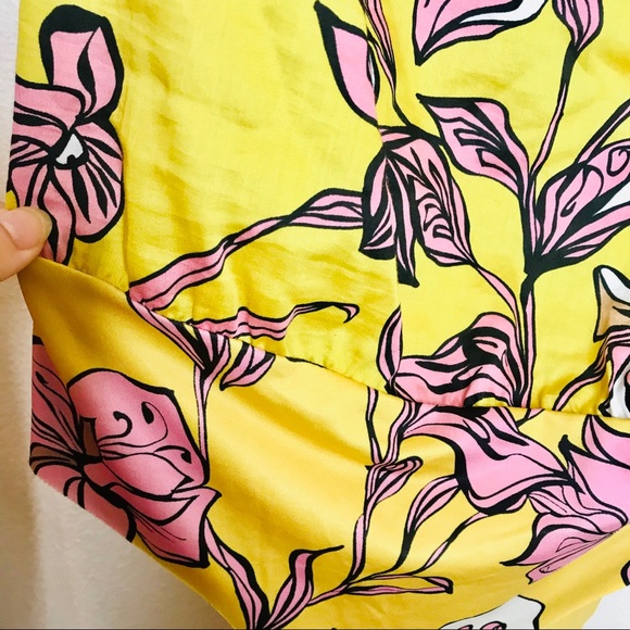 Zara Yellow Floral One Shoulder Ruffle Bodysuit - Picture 10 of 12